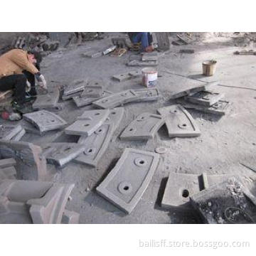 OEM High Cr Iron Ball Mill Lining , Cement Mill Liners